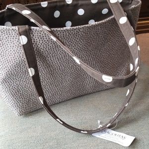 Bagolitas Boutique Brown Polka Dot Tote